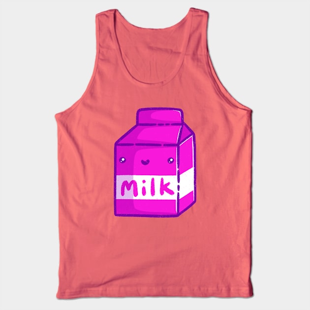 Super Cute Milk - Kawaii Milk Tank Top by perdita00